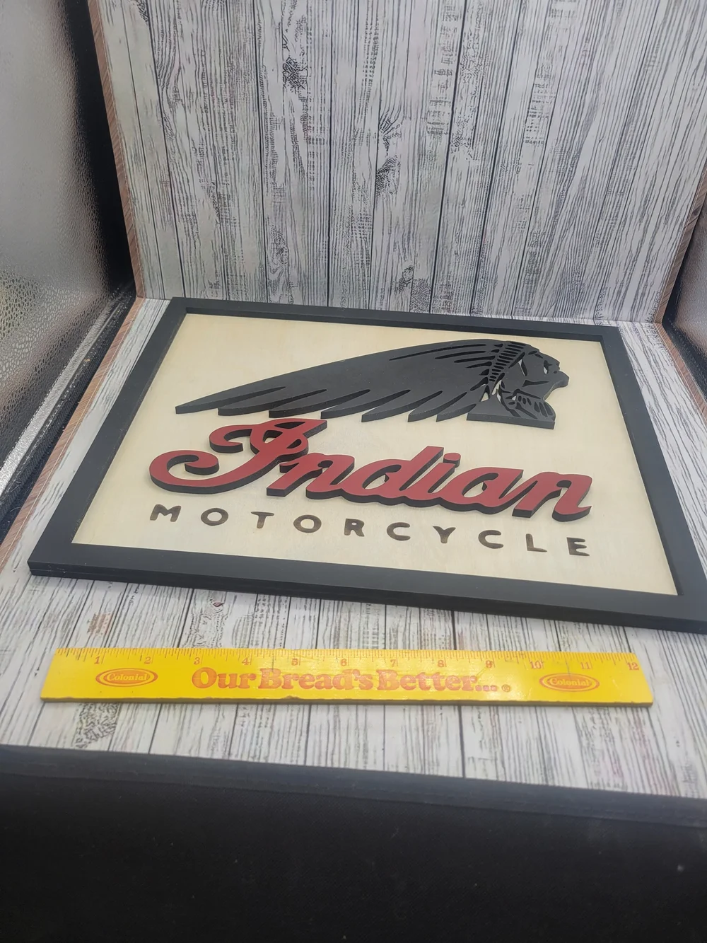 Indian Mototcycle Wooden Sign